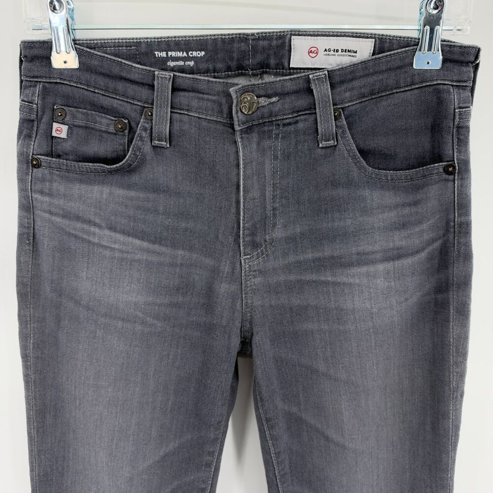 AG ADRIANO GOLDSCHMIED Prima Crop Gray Skinny Jeans Size 27 - Picture 2 of 7